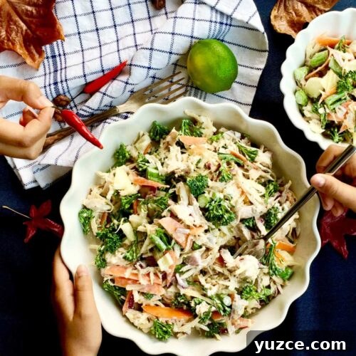 Roasted Chicken Salad with Swede and Raw Broccolini 3 Swede, raw broccolini and roast chicken salad