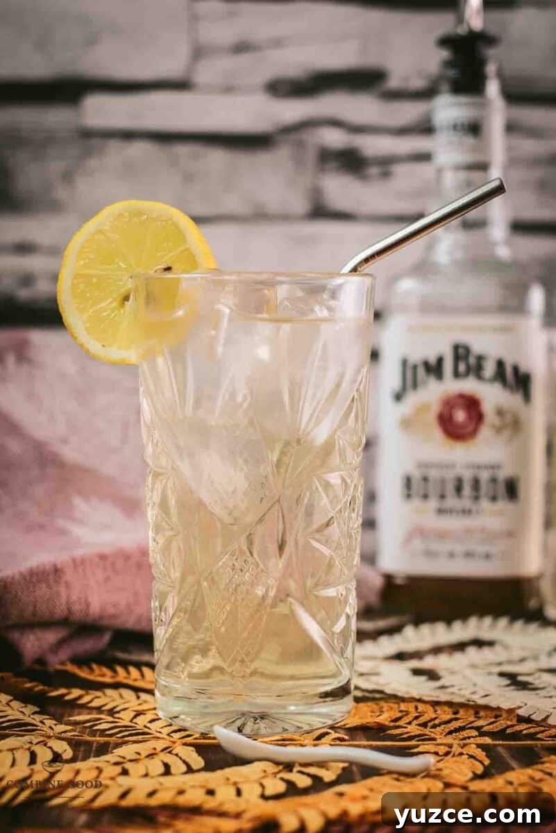 Classic Bourbon Highball Recipe: Refreshing Whiskey Cocktail Guide 9 Gorgeous Bourbon Highball cocktail, made with Bourbon and Ginger beer. Served with a lemon slice.
