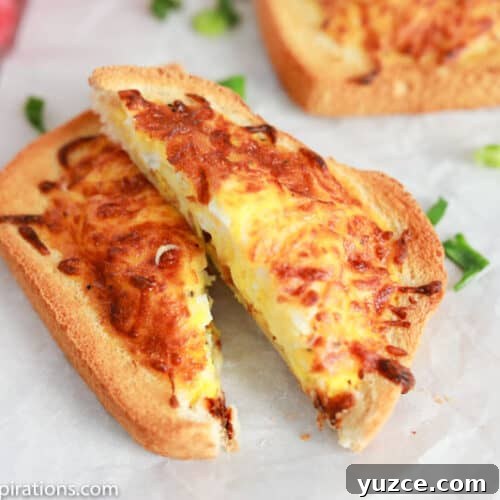Keto Omelet Toast Made in an Air Fryer: Quick Low-Carb Breakfast 3 overhead photo of keto omelet toast on parchment paper on a cutting board