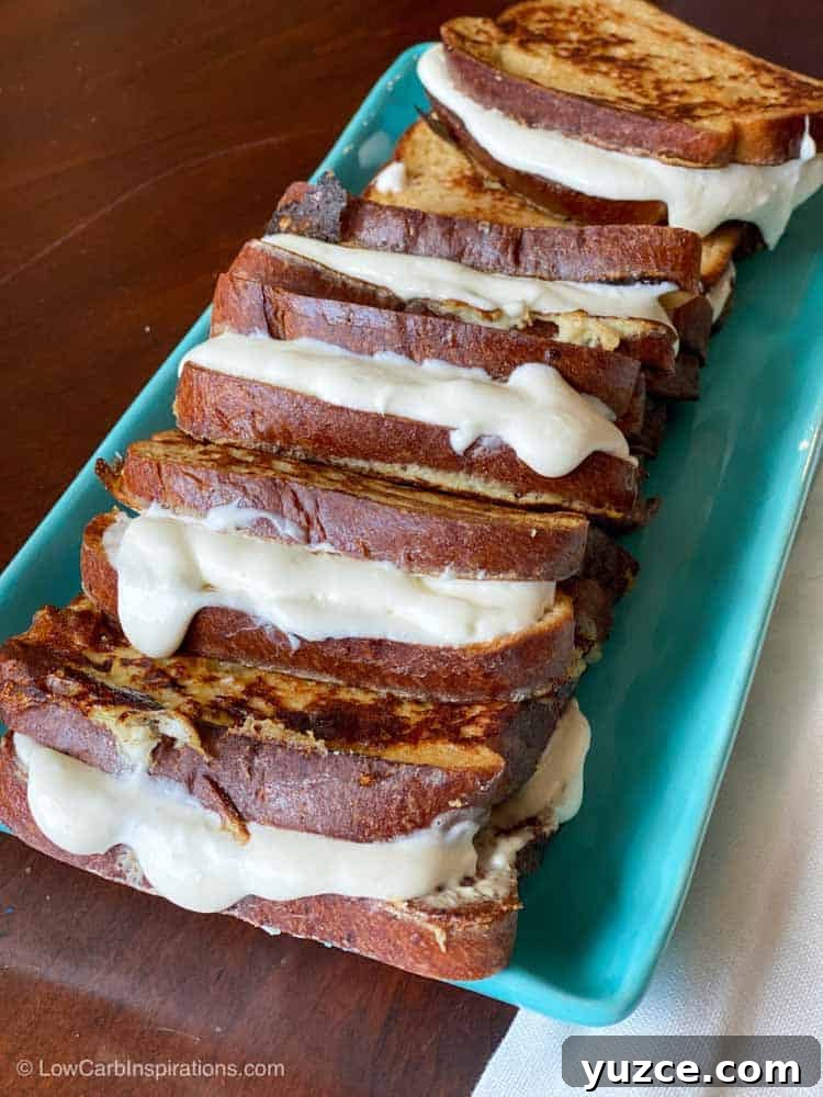 Keto Omelet Toast Made in an Air Fryer: Quick Low-Carb Breakfast 5 Low Carb Stuffed French Toast Recipe