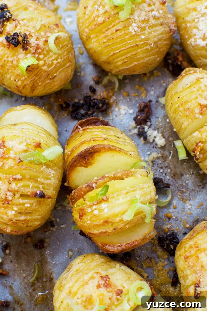 Parmesan Garlic Mini Hasselback Potatoes Recipe 3 Mini parmesan and garlic hasselback potatoes