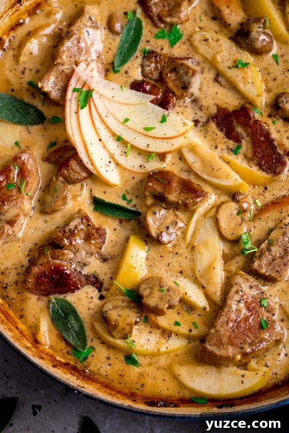 Pork and apple casserole