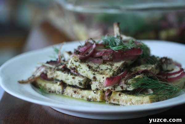 Greek-Style Baked Tofu with Red Onion, Mustard & Dill 2 img 3204 2
