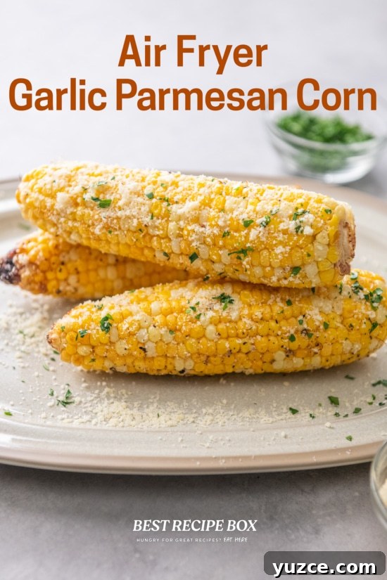 air fryer corn on plate 