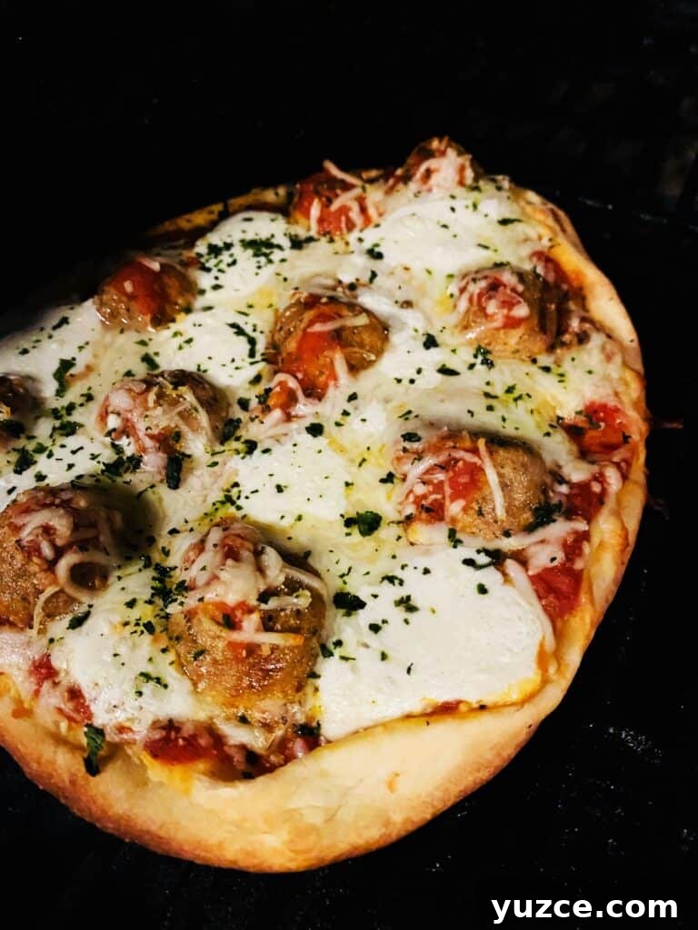 Traeger Cheesy Meatball Flatbreads