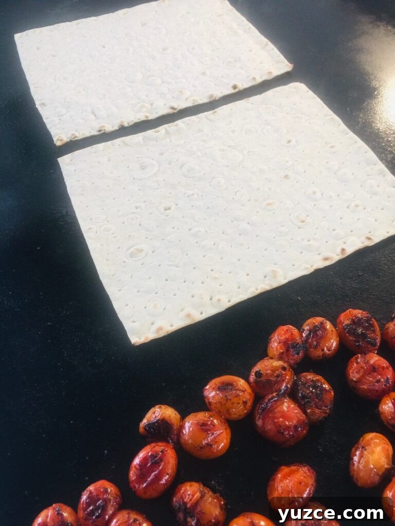 adding lavash flatbreads to the Blackstone