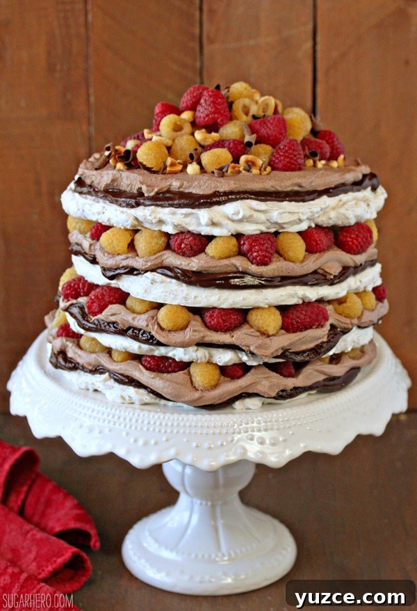 Hazelnut Meringue Cake | From SugarHero.com Hazelnut Meringue Cake | From SugarHero.com