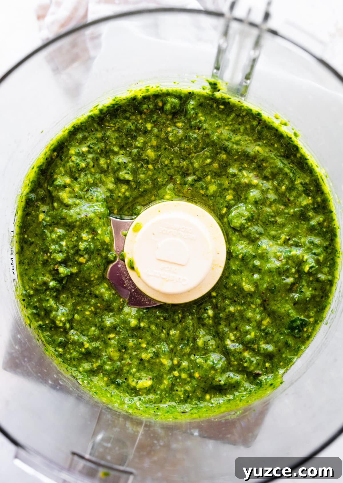 Classic Italian Mortadella Sandwich Recipe — Quick Lunch Idea 6 Bright green pistachio pesto in a food processor.