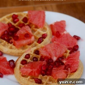 Weight Watchers Whole Grain Waffles with Orange and Pomegranate