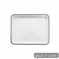 Crow Canyon Home Enamelware Small Rectangular Tray, 11.25" x 9", Vintage White with Black Rim