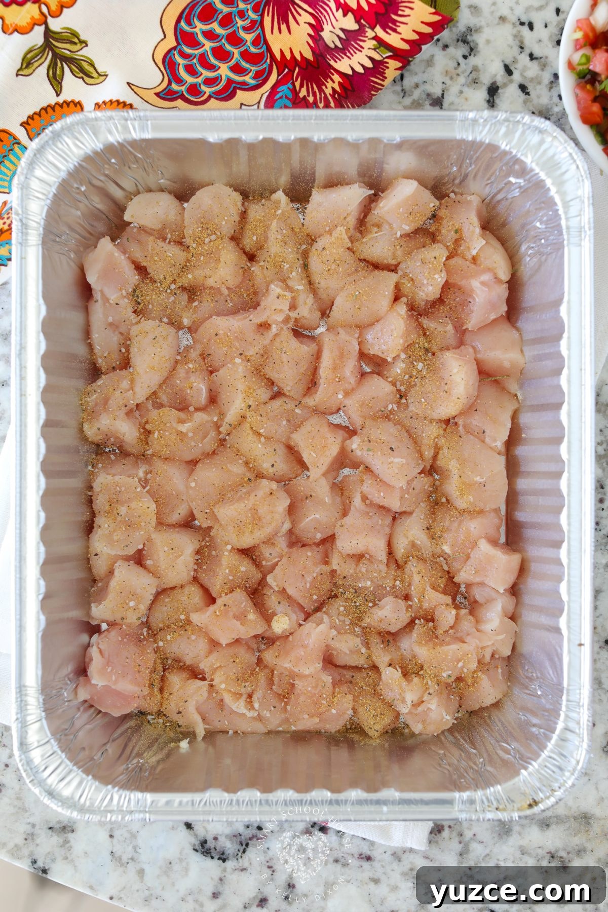 Pico de Gallo Chicken with Fresh Tomato Salsa 6 Add seasonings