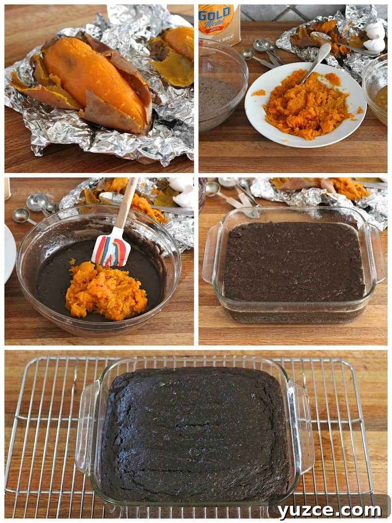 Whole Wheat Sweet Potato Brownies with Dark Chocolate Swirl 5 Whole Wheat Sweet Potato Brownies