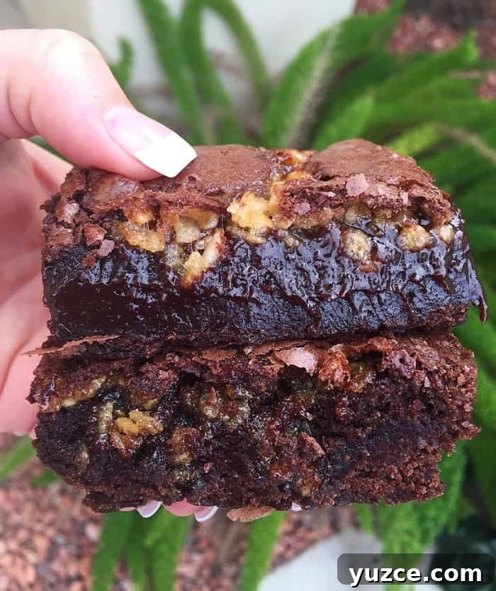 Gooey Krispie Treat–Stuffed Brownies: Chewy Rice Cereal Center 2 brownie recipe