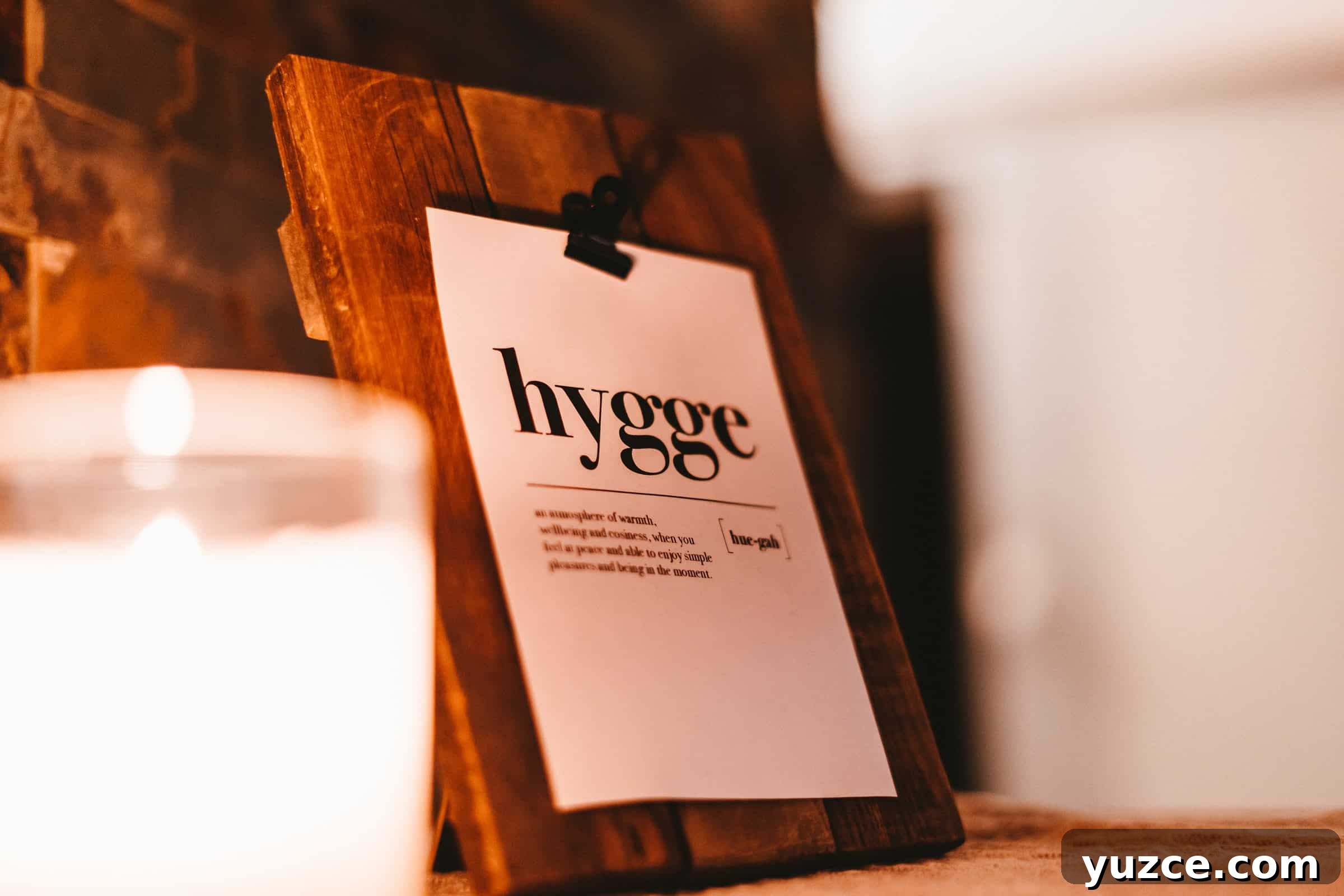 Embrace Hygge Year-Round: Cozy Living Beyond Winter 3 A sign with a danish word on it.