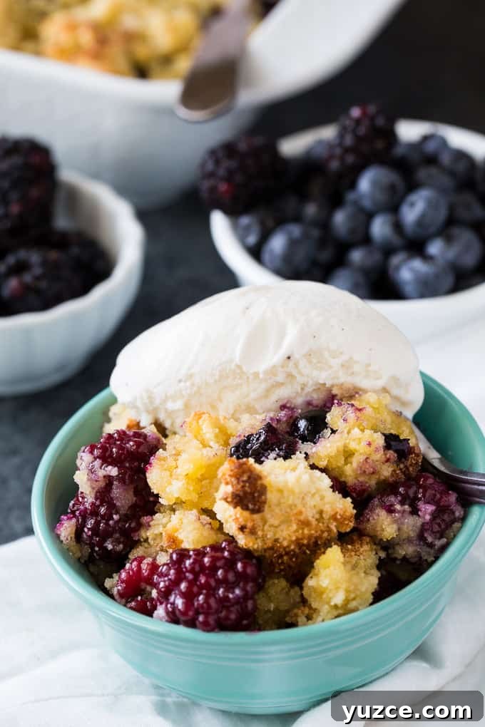Low-Carb Blackberry and Blueberry Cobbler Recipe 4 Low Carb Blackberry Blueberry Cobbler is an easy sugar-free dessert.