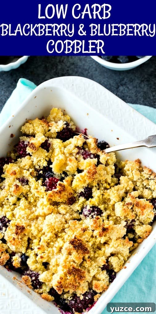 Low-Carb Blackberry and Blueberry Cobbler Recipe 7 Low Carb Blackberry and Blueberry Cobbler #dessert #lowcarb #paleo #blackberries
