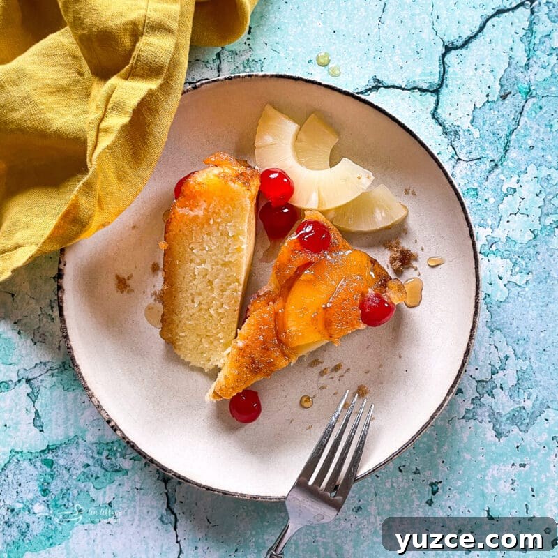 Homemade Pineapple Upside-Down Cake Recipe 6 Pineapple Upside Down Cake Closeup