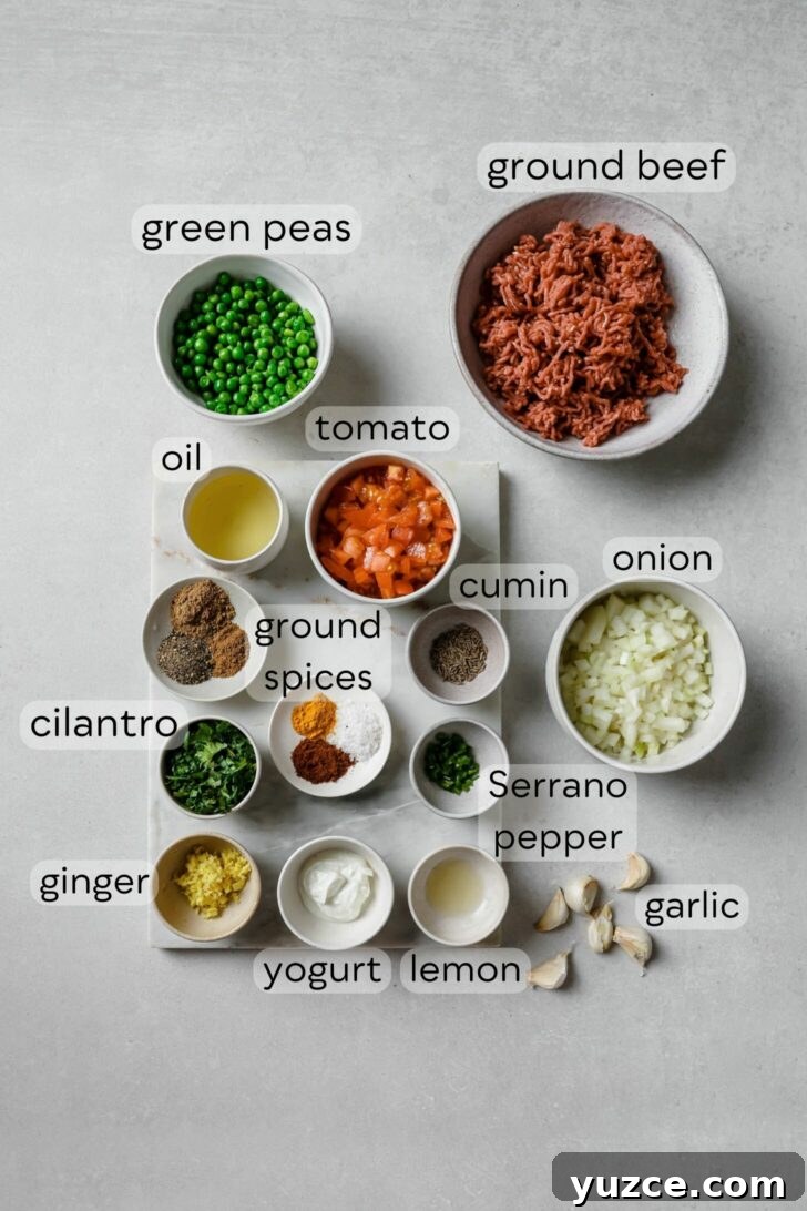 Keema Matar: Spiced Ground Beef and Pea Curry Recipe 5 Keema Matar Ingredients