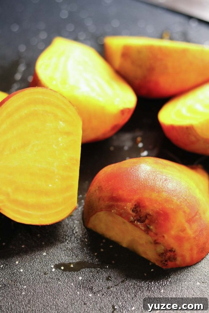 Roasted Beets for Salads: Simple Oven Method for Perfect Texture 4 raw beets cut in half for roasting