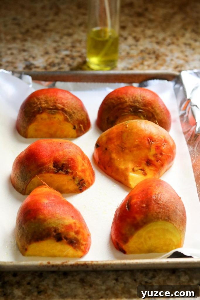 Roasted Beets for Salads: Simple Oven Method for Perfect Texture 6 beets ready to be roasted for roasted golden beet salad with quinoa