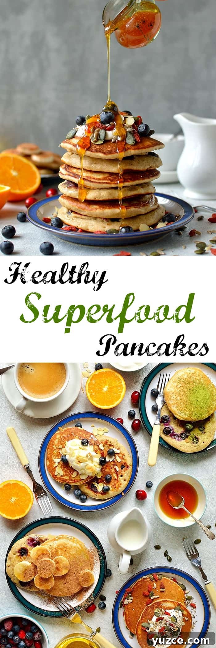 Superfood Pancakes Packed with Nutrients and Flavor 3 Healthy superfood pancakes - an indulgent breakfast that is packed full of nutritious ingredients, eating healthily doesn't need to be boring!