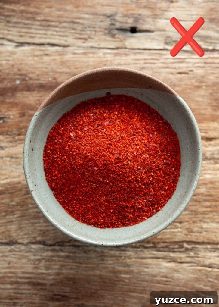 Quick 10-Minute Homemade Gochujang Recipe 4 Korean coarse chili flakes in a bowl.