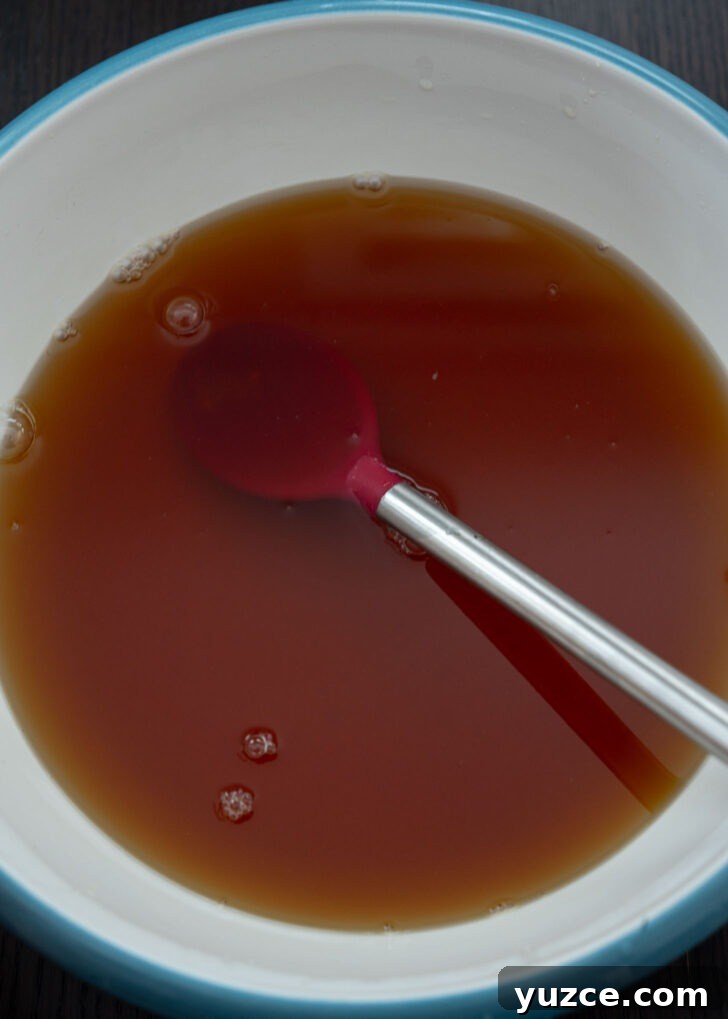 Quick 10-Minute Homemade Gochujang Recipe 9 Rice syrup and salt dissolved in water.