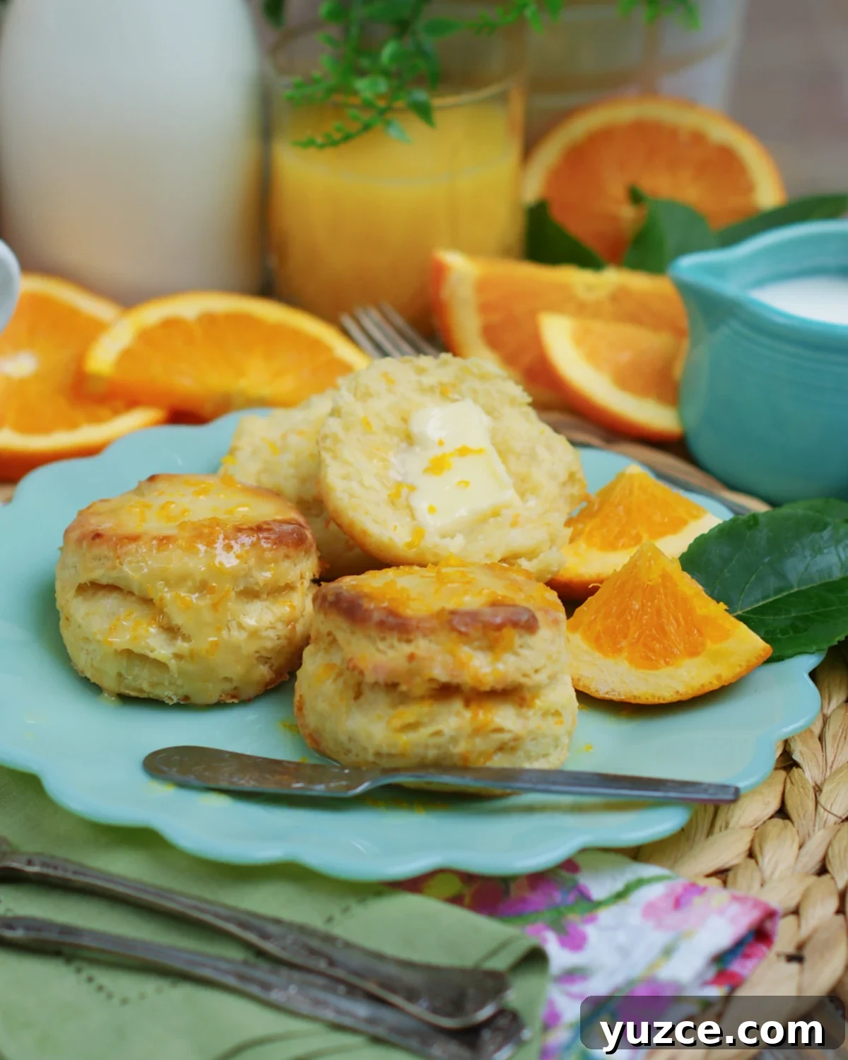 Pineapple Burgers and Creamy Pasta Salad — Monday Menu #315 12 Orange buttermilk biscuits for breakfast start the day with loads of citrus flavor.