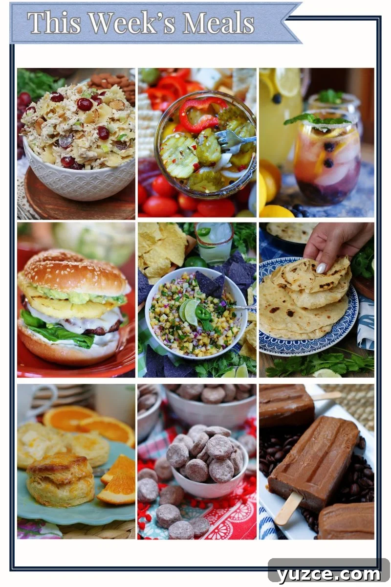 Pineapple Burgers and Creamy Pasta Salad — Monday Menu #315 3 9 recipes included in this week's Monday Menu easy-to-use recipe plan for families.