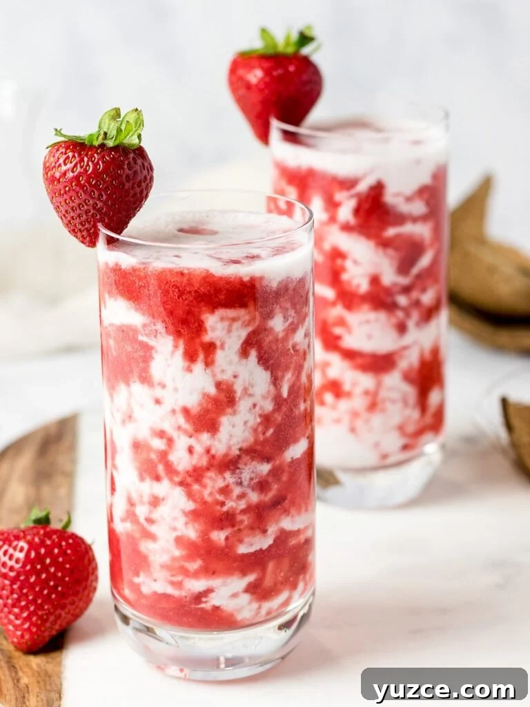 Decadent Homemade Hot Chocolate Recipe — Rich, Creamy & Velvety 23 homemade Korean strawberry milk in two glasses with strawberries