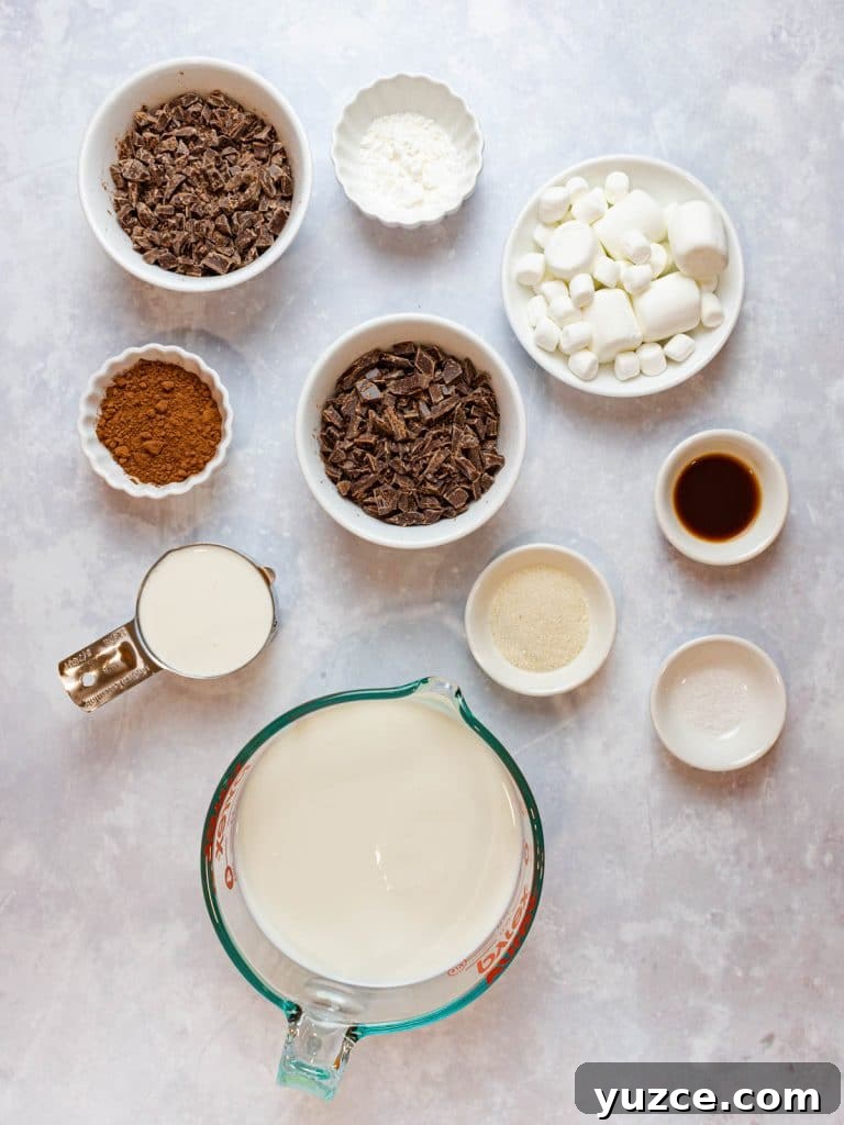 Decadent Homemade Hot Chocolate Recipe — Rich, Creamy & Velvety 6 ingredients for homemade hot chocolate