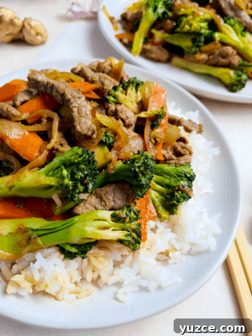 Chinese beef and vegetable stir fry