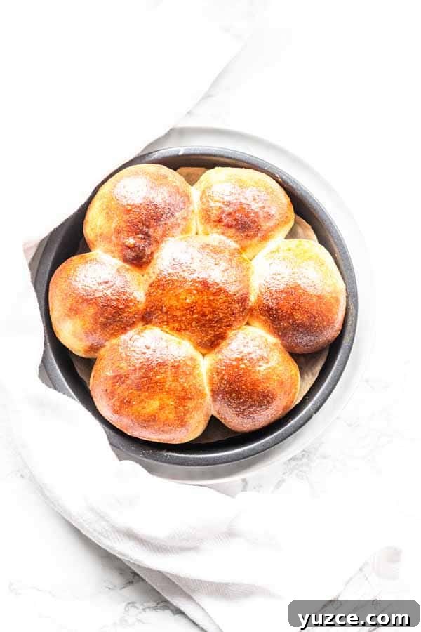 Crispy Air Fryer Dinner Rolls Recipe for Soft, Fluffy Buns 5 Rolled dough balls ready to proof.