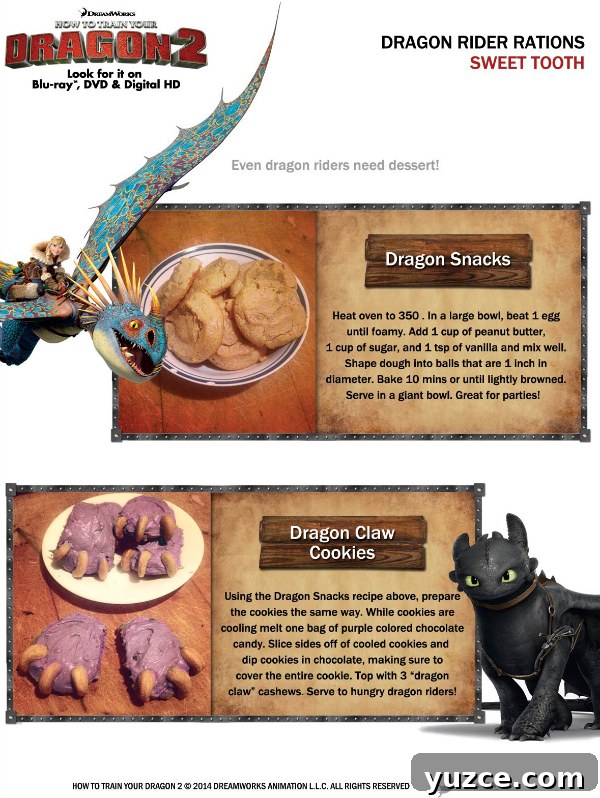 Dragon Snacks Cookie Recipes
