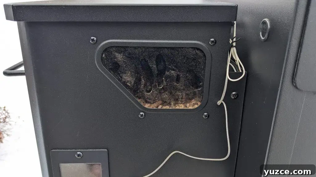 pellet hopper window pellet hopper window