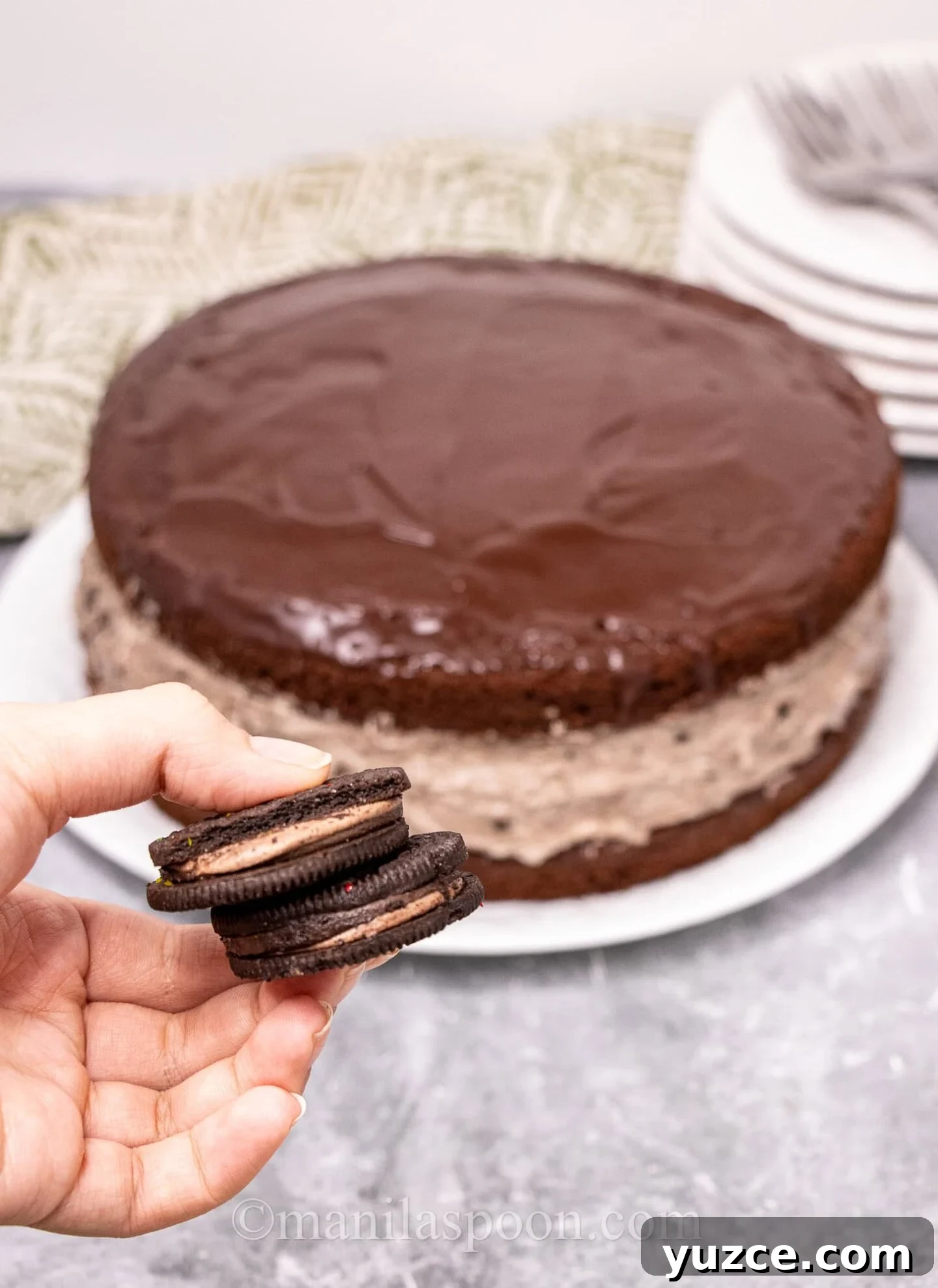 Giant Oreo Cake Recipe: How to Bake a Show‑Stopping Oreo Layer Cake 2 Oreo cake top view