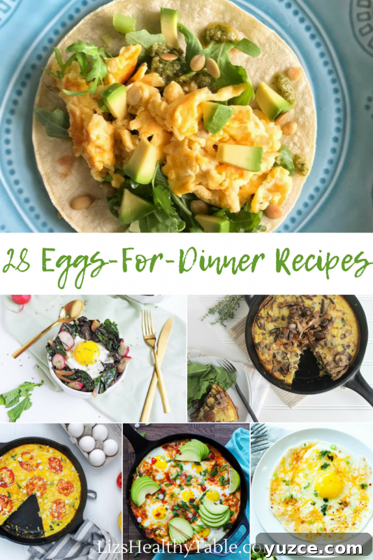 28 Delicious Egg Dinner Recipes for Every Night of the Week 10 Eggs for Dinner collage