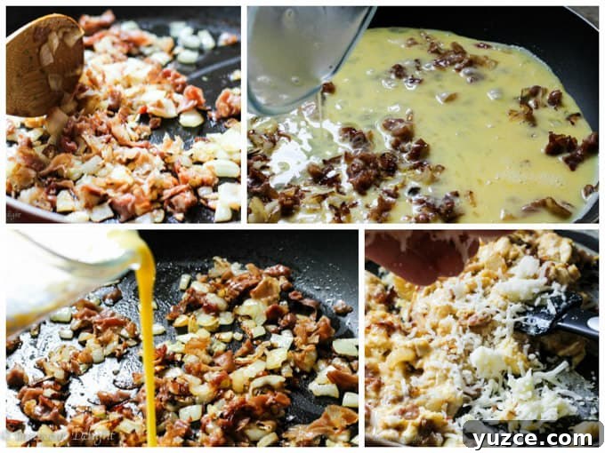 Prosciutto and Mozzarella Scrambled Eggs Recipe 4 Scrambled eggs with prosciutto and mozzarella