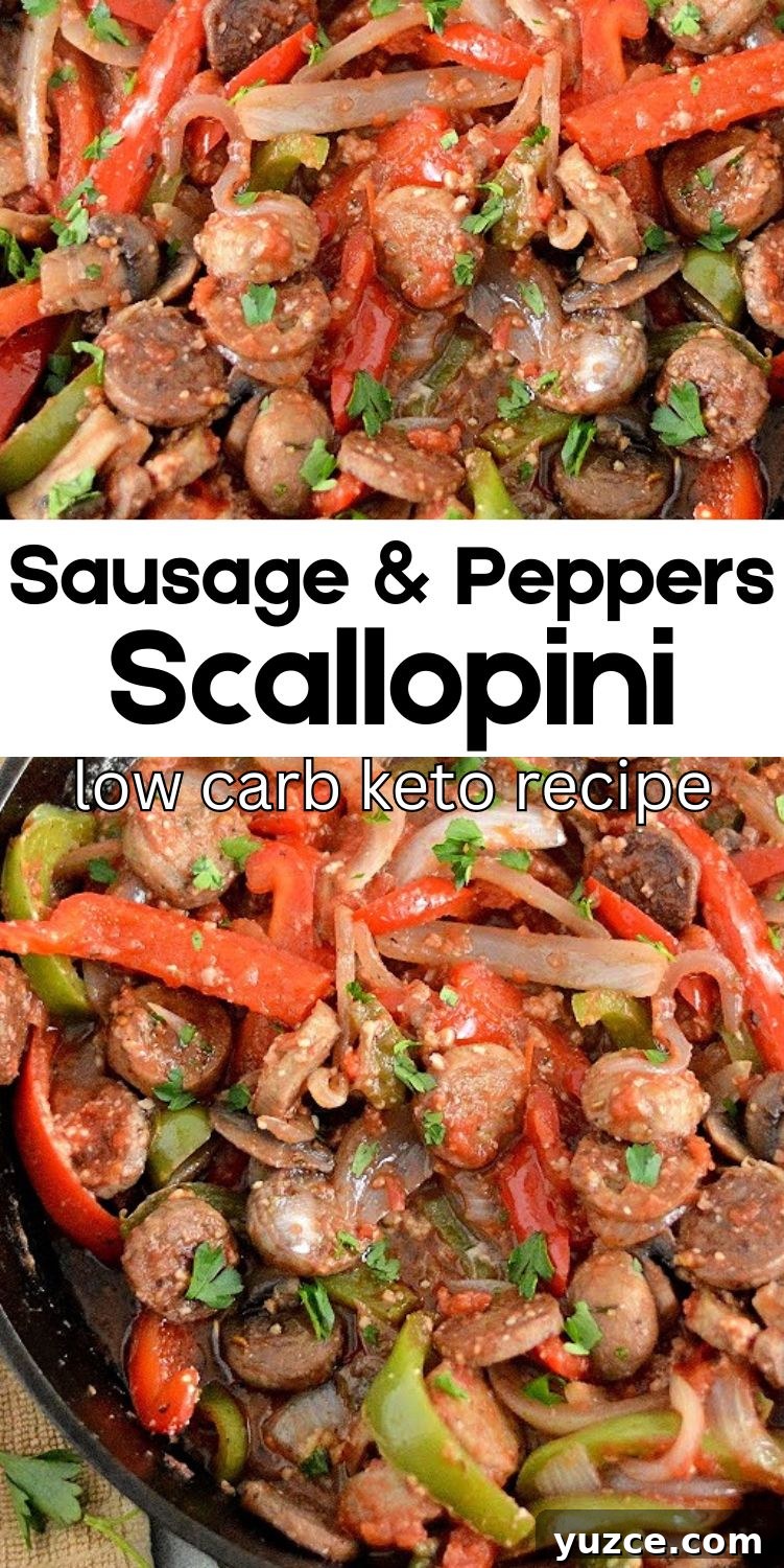 Keto Sausage and Peppers Scallopini