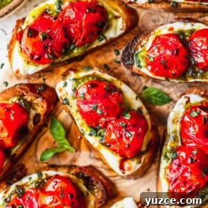 Baked Caprese Crostini with Fresh Basil Pesto 11 img 60610 10
