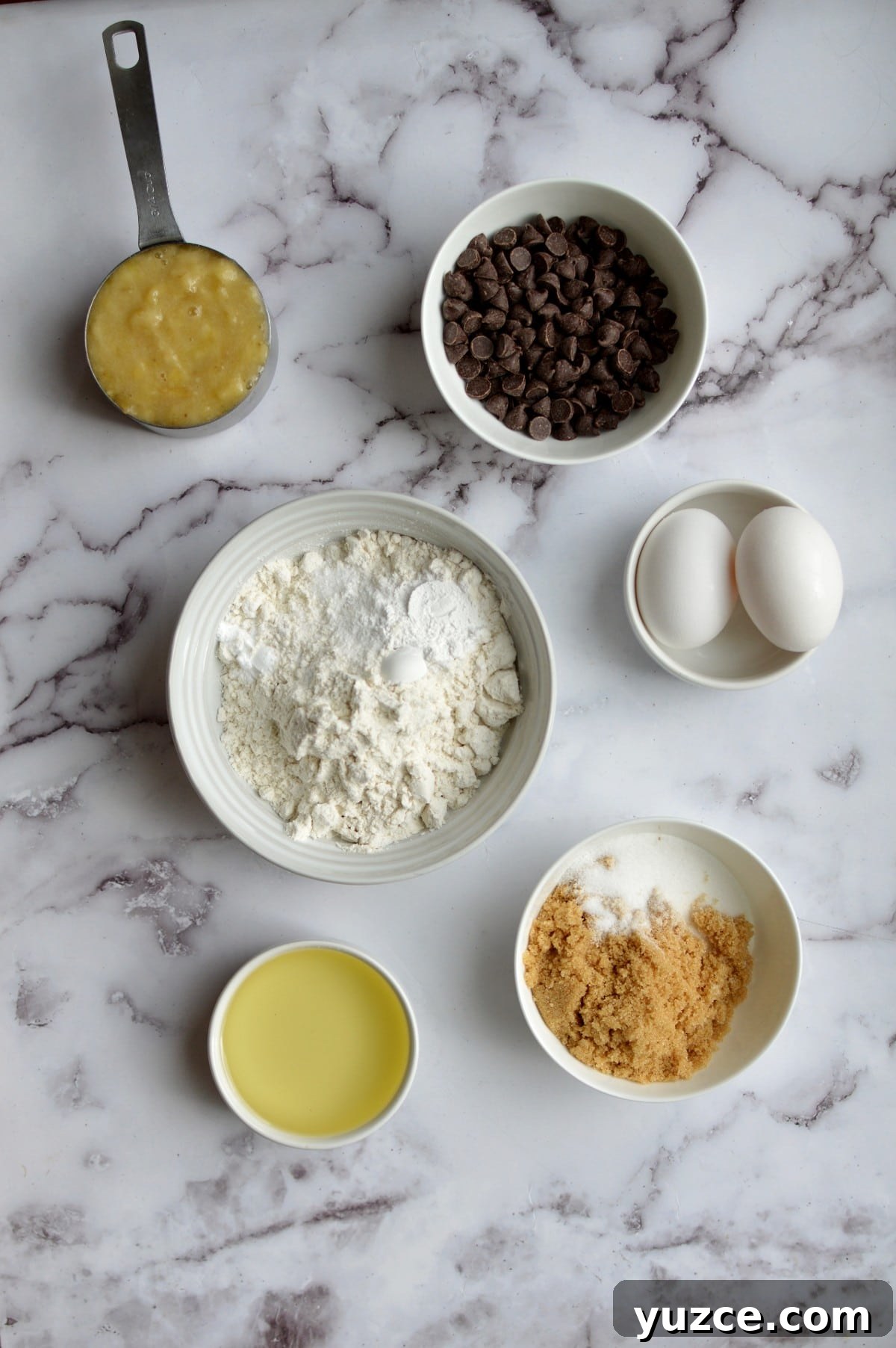ingredients for gluten free banana muffins