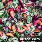 Plum and Cucumber Salad with Roasted Ginger Vinaigrette 7 Plum & Cucumber Salad with Roasted Ginger Vinaigrette all done, topped with cilantro and crispy shallots.