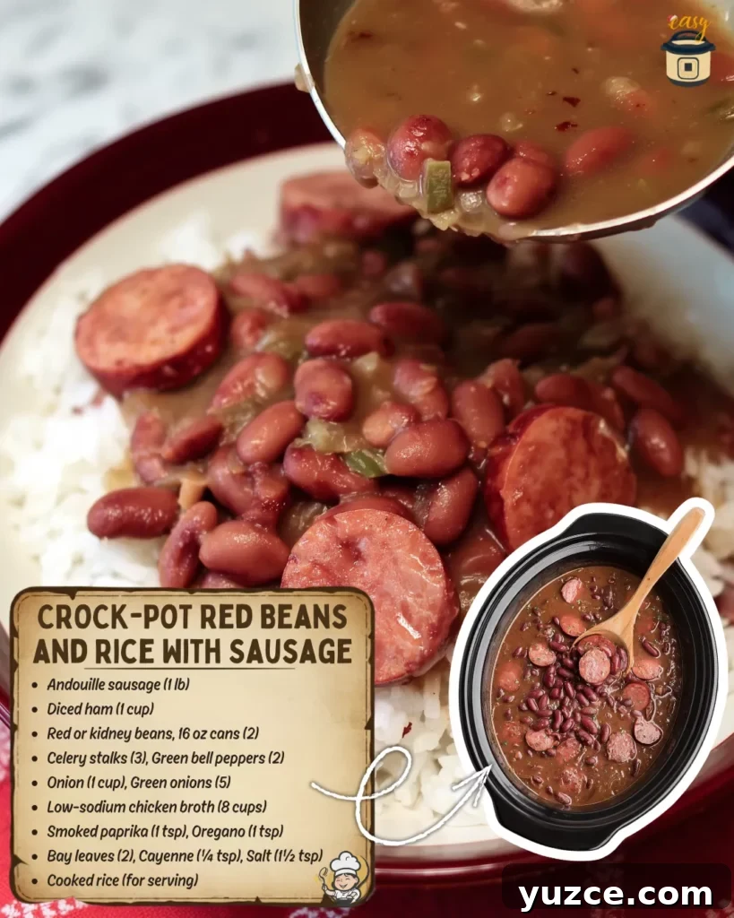 Slow Cooker Red Beans & Rice with Sausage — Southern Crock-Pot Recipe 2 img 62693 1