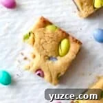 Easter egg blondie with bite taken