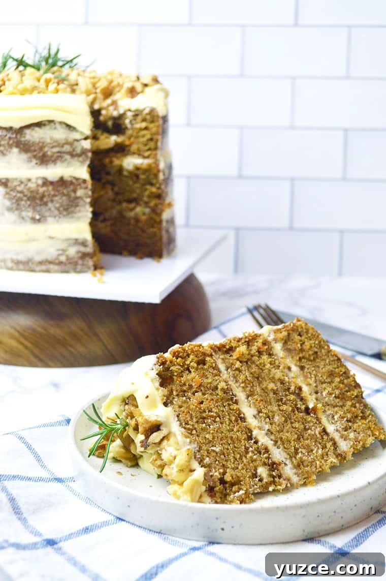 Naked Carrot Cake: Rustic Layer Cake with Cream Cheese Frosting 8 naked carrot cake