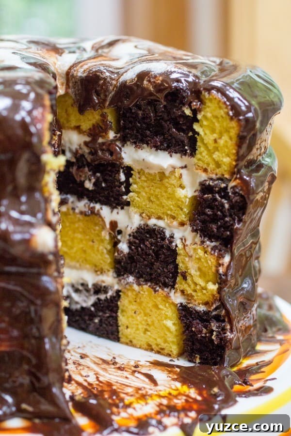 Checkerboard Marble Cake Recipe: How to Make a Stunning Swirl Cake 5 Fauxstess Checkerboard Marble Cake