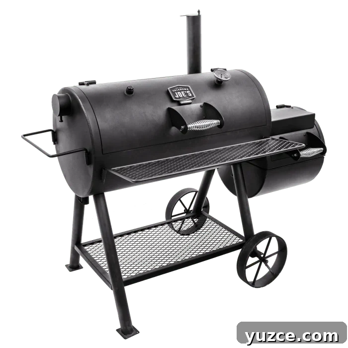 Smoky Butter-Grilled Corn on the Cob: Juicy Summer Side Recipe 5 traditional offset smoker on white background