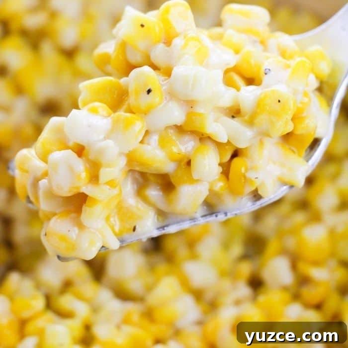 Creamy Homemade Corn Recipe: Simple Southern-Style Side Dish 2 spoon with corn on it