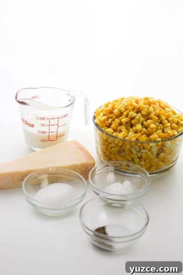 Creamy Homemade Corn Recipe: Simple Southern-Style Side Dish 3 ingredients of creamed corn on table