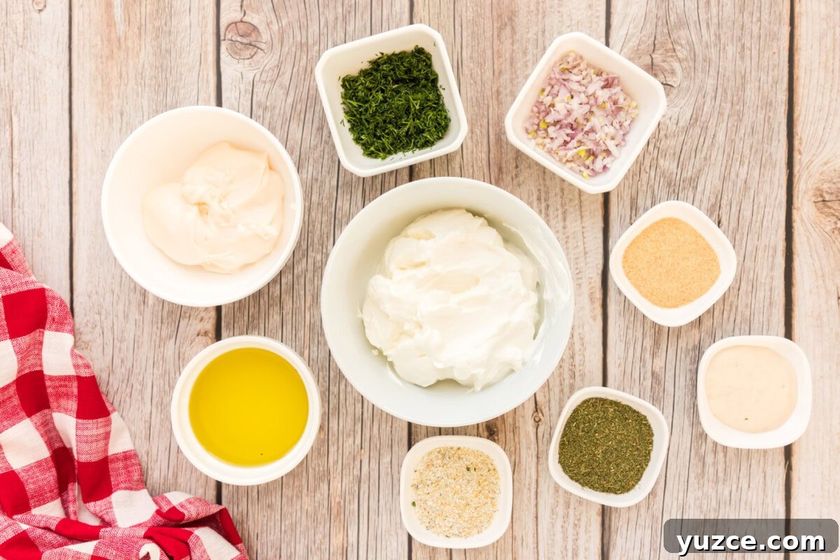 Dill Dip ingredients
